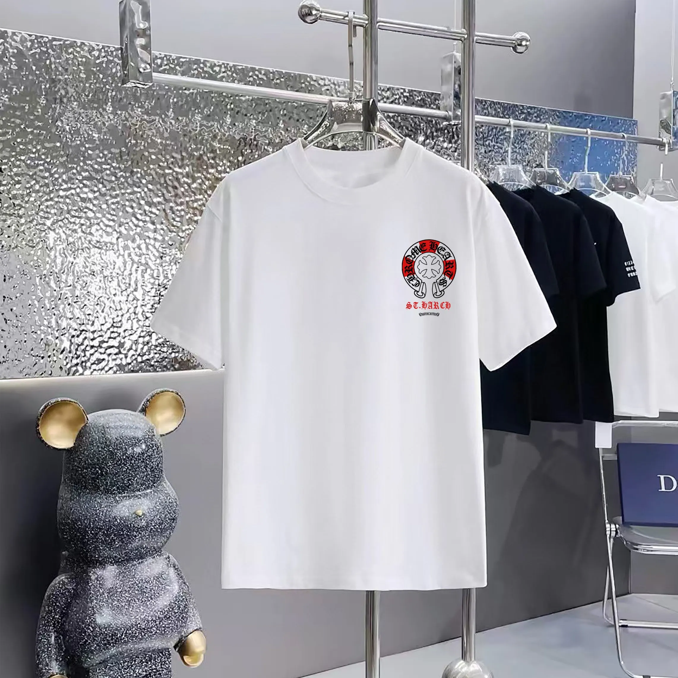 80 Chrome Hearts T 1:1 1×1 Same Style logo OS ：Black，White， ，Red， Gray Size：XS-L